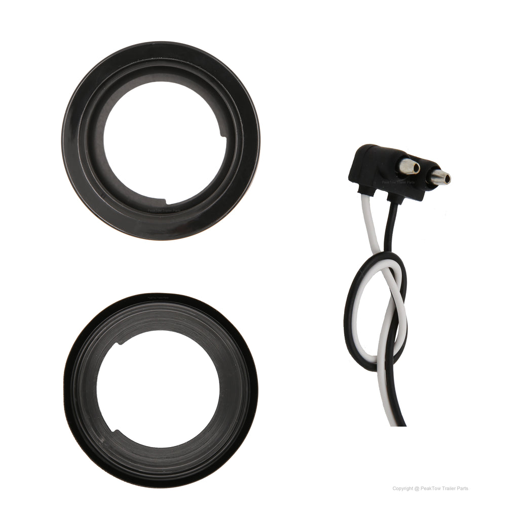Feux de remorque ronds LED rouges et ambrés 2,5" – submersibles, montage à anneau (caisse de 120 rouges et 120 ambrés)