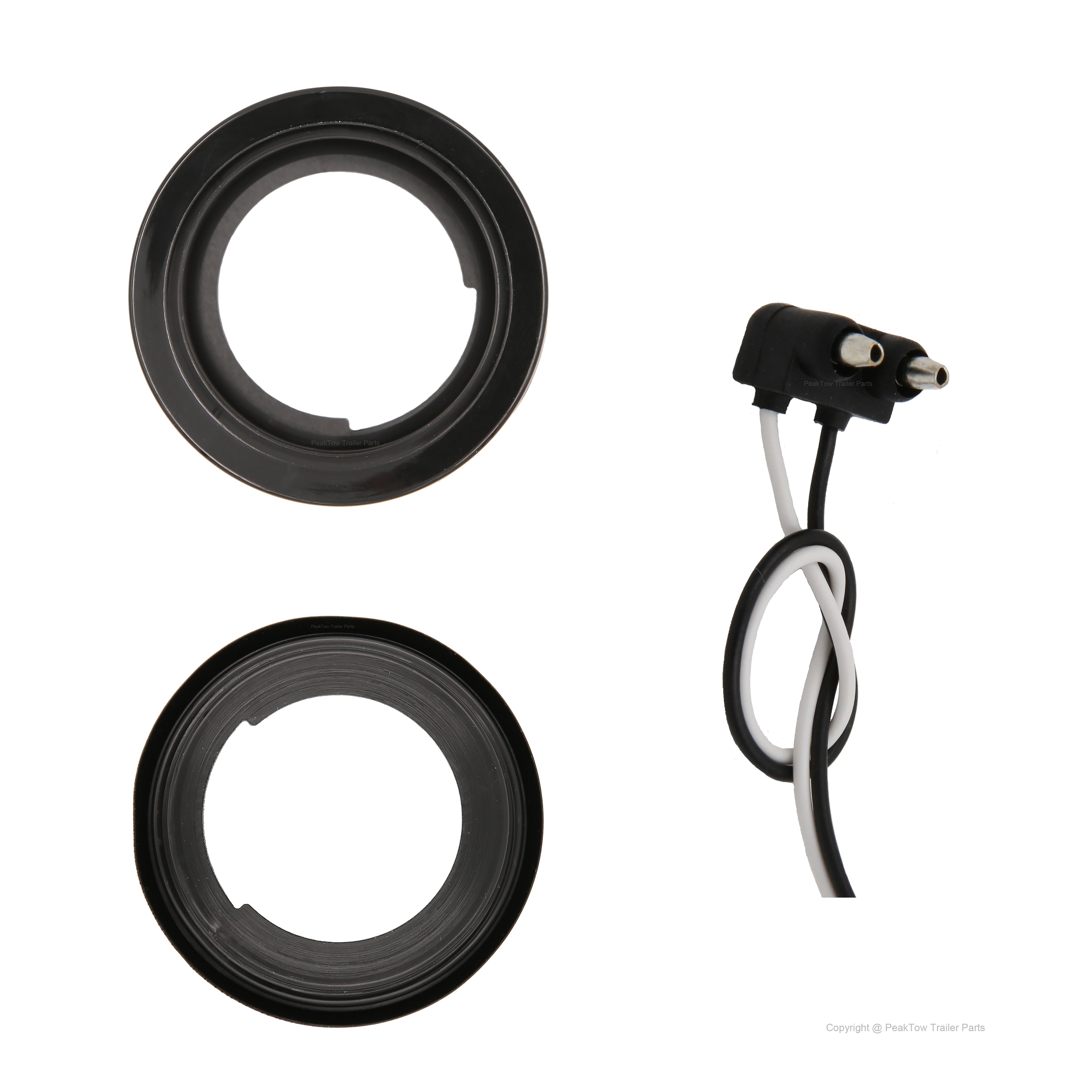 Feux de remorque ronds LED rouges et ambrés 2,5" – submersibles, montage à anneau (caisse de 120 rouges et 120 ambrés)