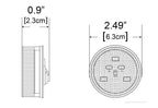 Feux de remorque ronds LED rouges et ambrés 2,5" – submersibles, montage à anneau (caisse de 120 rouges et 120 ambrés)