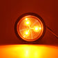 PTL0283 Round LED 2.5" Submersible Clearance Marker Lights With Grommets and Plugs - Case of 240 (120 Amber & 120 Red)