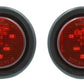PTL0434 Trailer Truck Steel Light Boxes with 6 Inches LED Red Oval Tail Light & 2 Inches LED Red Round Side Lights - Case of 6
