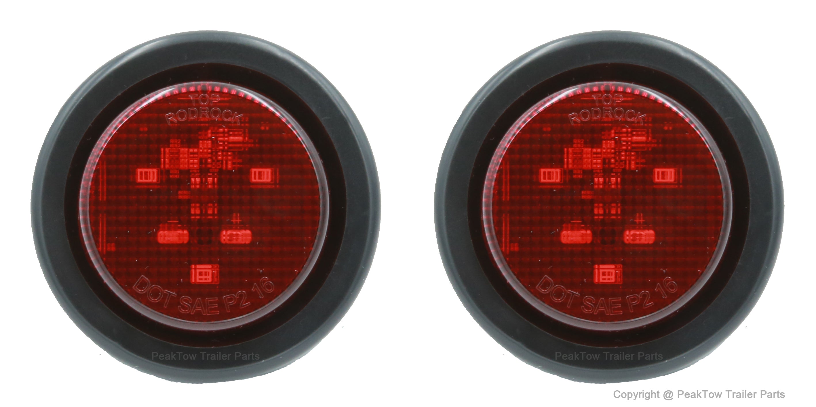 Steel Trailer Light Boxes with LED Lights (Set of 2)