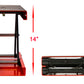 PEAKTOW PTM0101 Heavy Duty 1100 LB Wide Deck ATV Motorcycle Bike Scooter Scissor Lift Jack Crank Stand