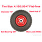 PTR0004 10 Inch Flat Free Solid 4.10/3.50-4" Tire on Wheel for Dolly Handtruck Cart - Case of 12