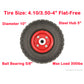 PTR0004 Pneu solide et plat de 10 pouces sur roue de 4,10/3,50 à 4 pouces pour chariot Dolly Handtruck - Caisse de 12