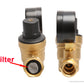 PTR0014 Water Pressure Regulator Valve for RV Camper, Lead-free Adjustable Brass RV Water Pressure Reducer with Gauge and Stainless Screened Filter - case of 16