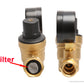 PTR0014 Régulateur de pression d'eau pour camping-car, réducteur de pression d'eau réglable en laiton sans plomb avec jauge et filtre blindé en acier inoxydable – boîte de 16