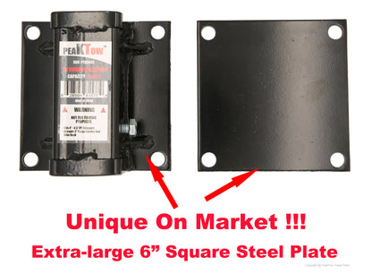 PTT0006 Deluxe 2 Inches RV Bumper Receiver Adapter for Bike Rack and Other Accessories - Case of 4