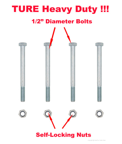 PTT0006 Deluxe 2 Inches RV Bumper Receiver Adapter for Bike Rack and Other Accessories - Case of 4