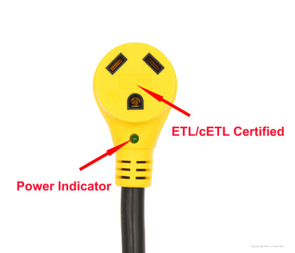 30A Power Extension Cord NEMA TT-30 - available in 25 ft & 50 ft