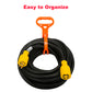 PTR0114 Rallonge de générateur 30 A 125/250 V 15,2 m 4 broches calibre 10 NEMA L14-30 7 500 W avec organisateur de cordon répertorié ETL/cETL – Caisse de 2
