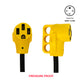 PTR0131 Adaptateur de prise d'alimentation électrique robuste pour camping-car Dogbone, convertisseur 30 A mâle vers 50 A femelle 125 V/3 750 W avec indicateur LED et poignée, 45,7 cm – Caisse de 12