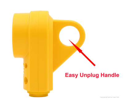 PTR0152 Heavy Duty 30Amp RV Replacement Female Plug Receptacle Adapter with Ergonomic Handle cETL Listed - Case of 100