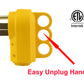 PEAKTOW Wholesale PTR0153 Heavy Duty 50Amp 125/250V RV Replacement Male Plug Receptacle Adapter with Ergonomic Handle ETL Listed 30PK