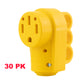 PEAKTOW Vente en gros PTR0154 Adaptateur de prise femelle de remplacement robuste 50 A 125/250 V RV avec poignée ergonomique répertorié ETL 30PK