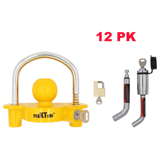 PTS0003 Deluxe Keyed Alike Trailer Towing Anti-Theft Lock Kit Set - Case of 12