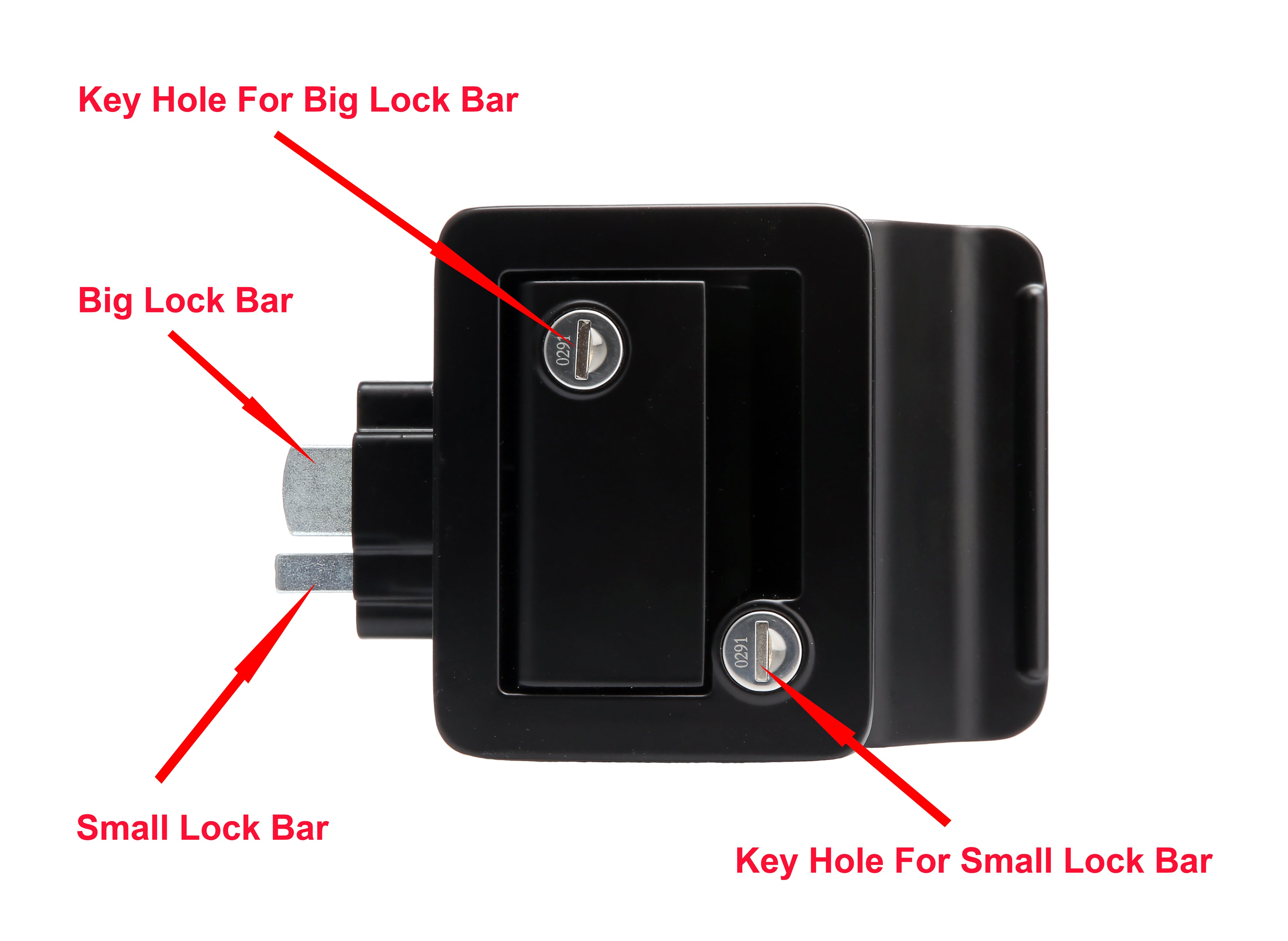 RV Entry Door Lock - Zinc Alloy Paddle Deadbolt (Case of 12)