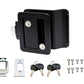 PTS0007 Heavy Duty Zinc Alloy RV Camper Trailer Motorhome Entry Door Lock with Paddle Deadbolt Four Keys Black - Case of 12