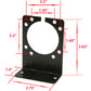 PTT0007 Connecteur adaptateur de prise de remorque RV 4 voies plat à lame ronde avec support de montage et matériel - Caisse de 30