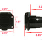PTT0007 Connecteur adaptateur de prise de remorque RV 4 voies plat à lame ronde avec support de montage et matériel - Caisse de 30