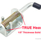 PTT0023 Heavy Duty 6-7/8 Inches Long Metal Lock Barrel Bolt Spring Loaded Latch with Grip and Hardware - Case of 48