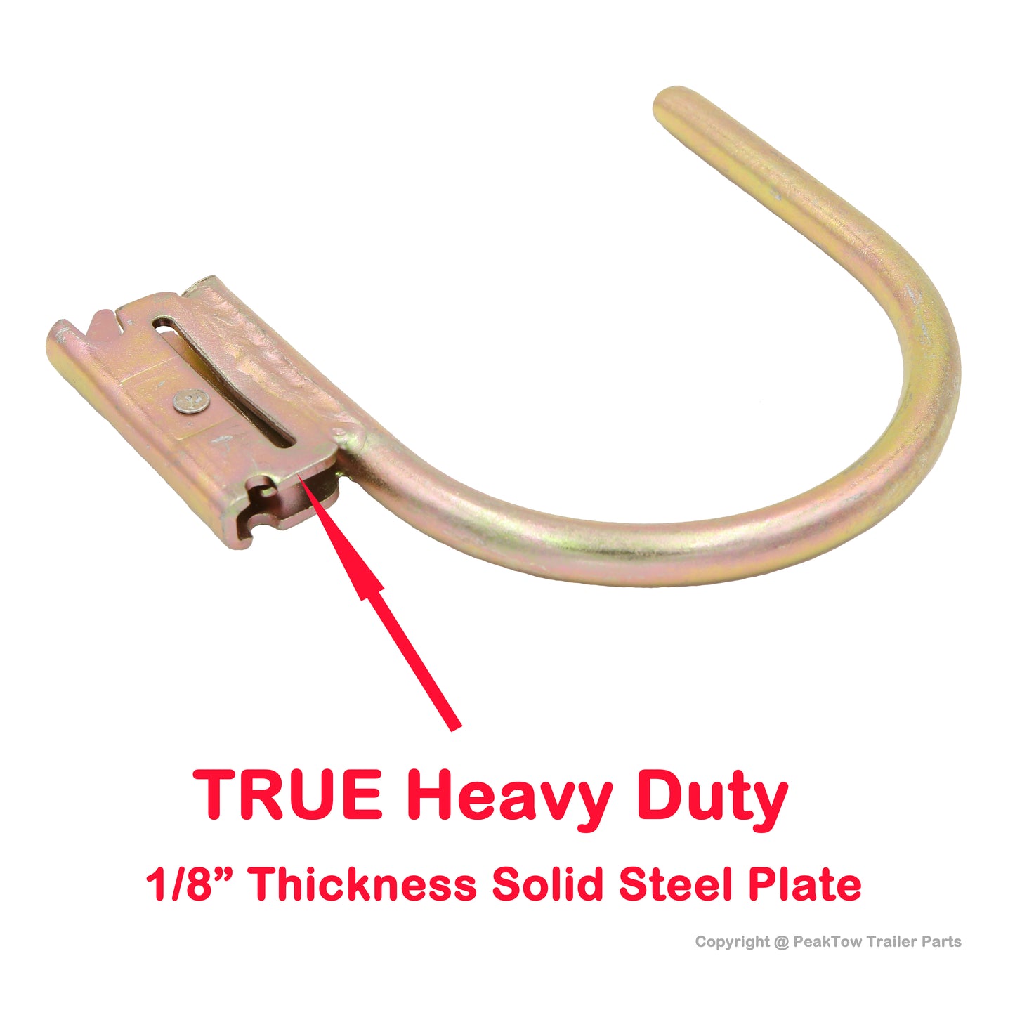 PTT0031 Round J Hook Tie Down Accessory for E Track System Flatbed Jacket Rack - Case of 40