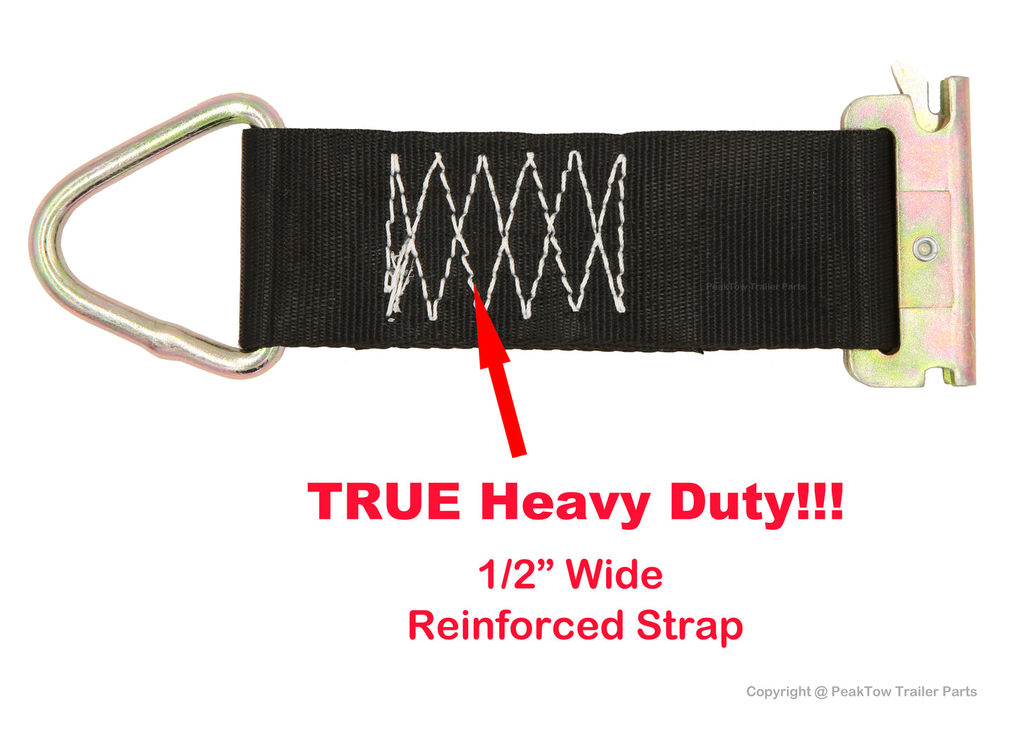 PTT0035 E Track 2" Rope Tie-Off For Load Securement Tiedown - Case of 100