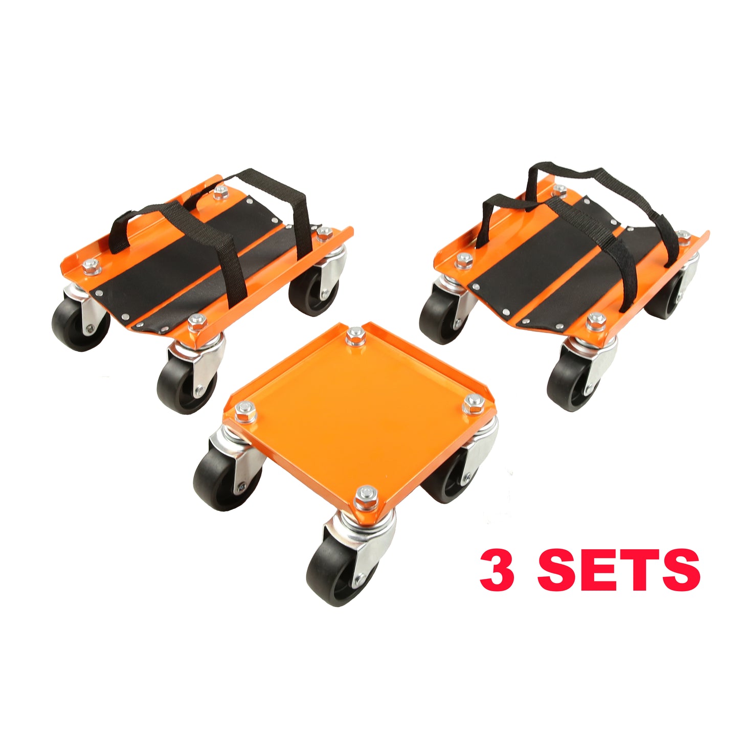 PTT0102 Heavy Duty 1500Lbs V-Slide Snowmobile Ski-Doo Dolly Set With Rubber Pad 3pcs