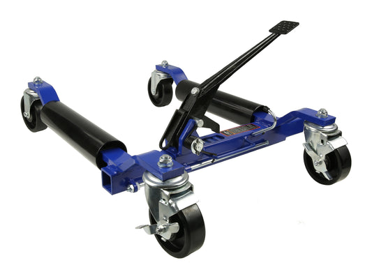 PTT0111 Self-Loading Car Dolly and Wheel Positioning Jack with Ratcheting Foot Pedal