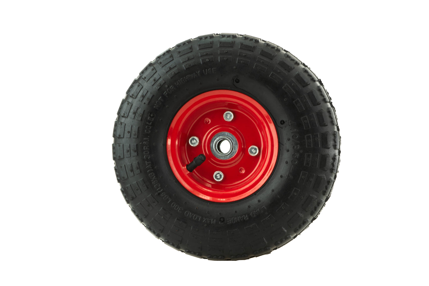 PTW0001 All Purpose 4.10/3.50-4" Utility Pneumatic Air Tire on Wheel for Dolly, Hand Truck, or Cart - case of 12