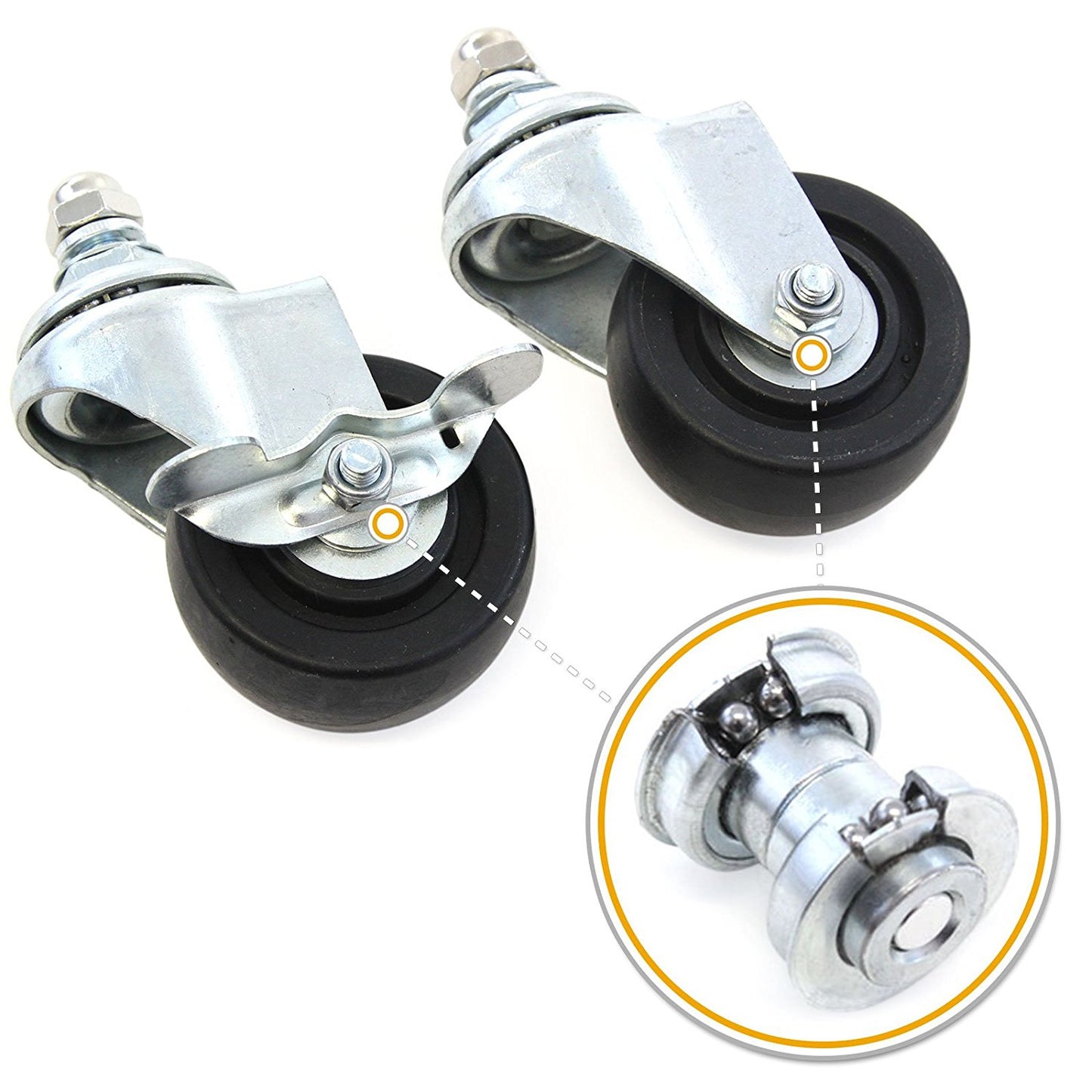 PTT0101 Black Heavy Duty 6000 LBs Total Capacity Tire Wheel Car Vehicle Dolly With Ball Bearing Caster Wheel 4pcs